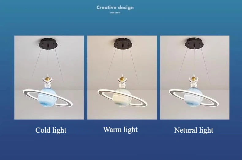 Galaxy World Single Headed Led Astranaut Styled Hanging Light