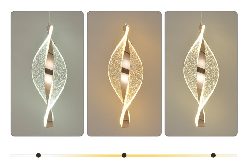 Spiral Curved Led Hanging Single Pandent