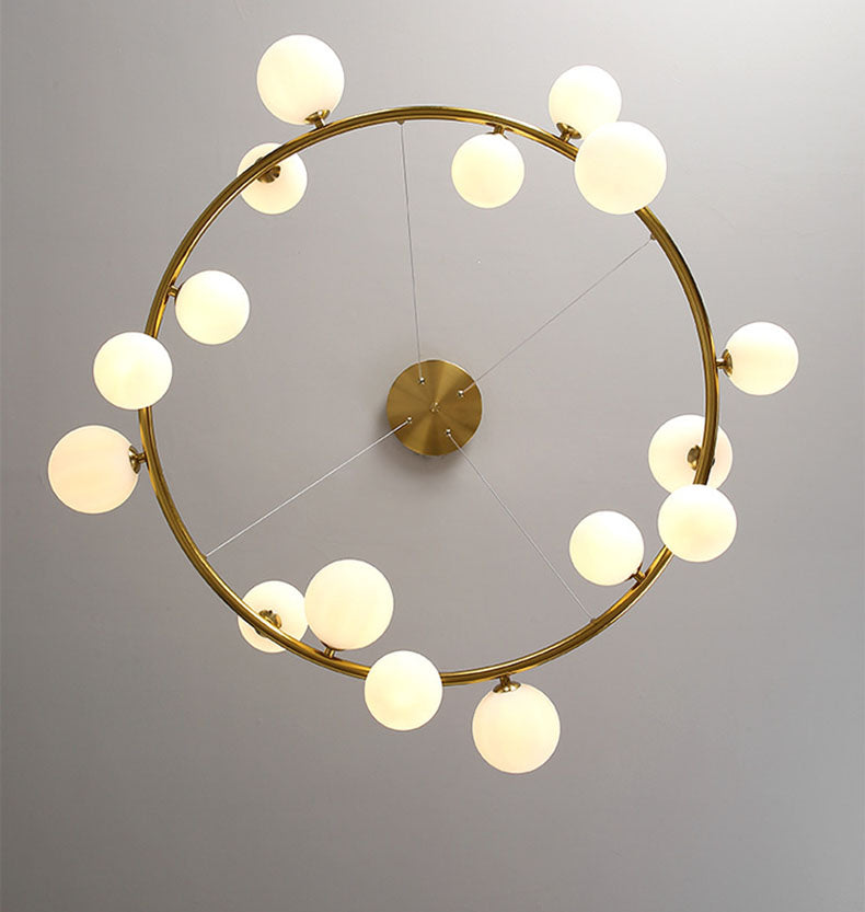 Rounded Globe Golden Luxury Styled Chandlier Light