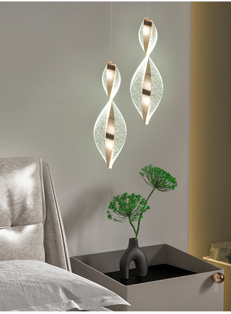 Spiral Curved Led Hanging Single Pandent
