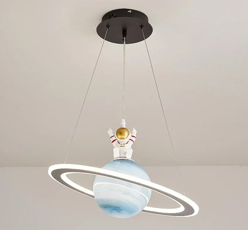 Galaxy World Single Headed Led Astranaut Styled Hanging Light