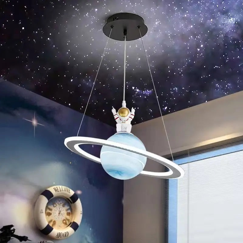 Galaxy World Single Headed Led Astranaut Styled Hanging Light
