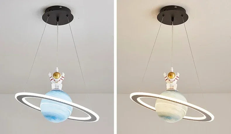 Galaxy World Single Headed Led Astranaut Styled Hanging Light