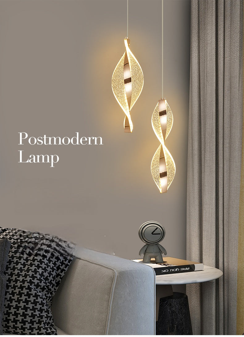 Spiral Curved Led Hanging Single Pandent