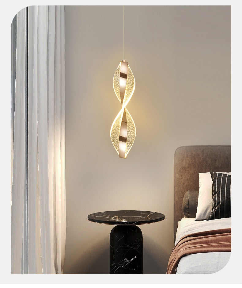 Spiral Curved Led Hanging Single Pandent