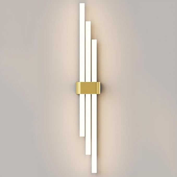 Led Stripted Golden Aryclic Wall Lamp (2 Feets)