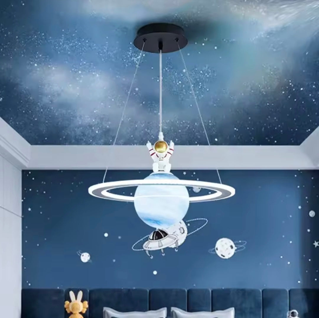 Galaxy World Single Headed Led Astranaut Styled Hanging Light