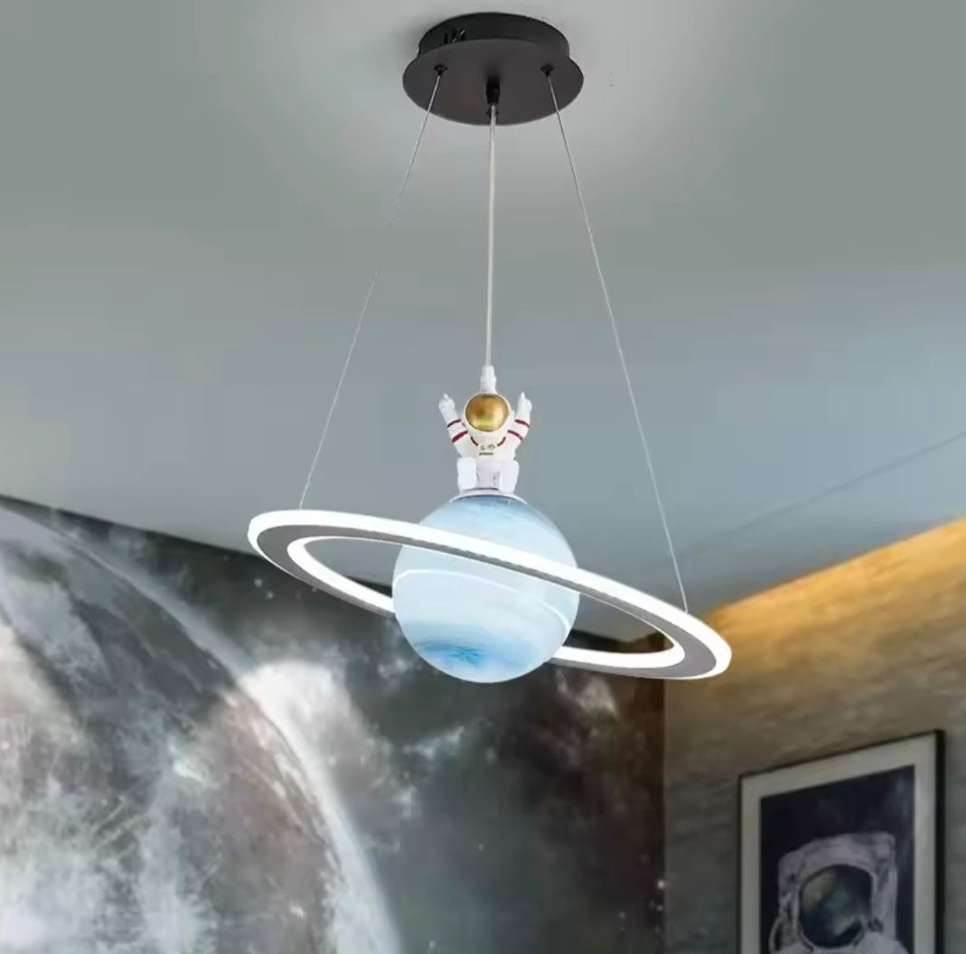 Galaxy World Single Headed Led Astranaut Styled Hanging Light
