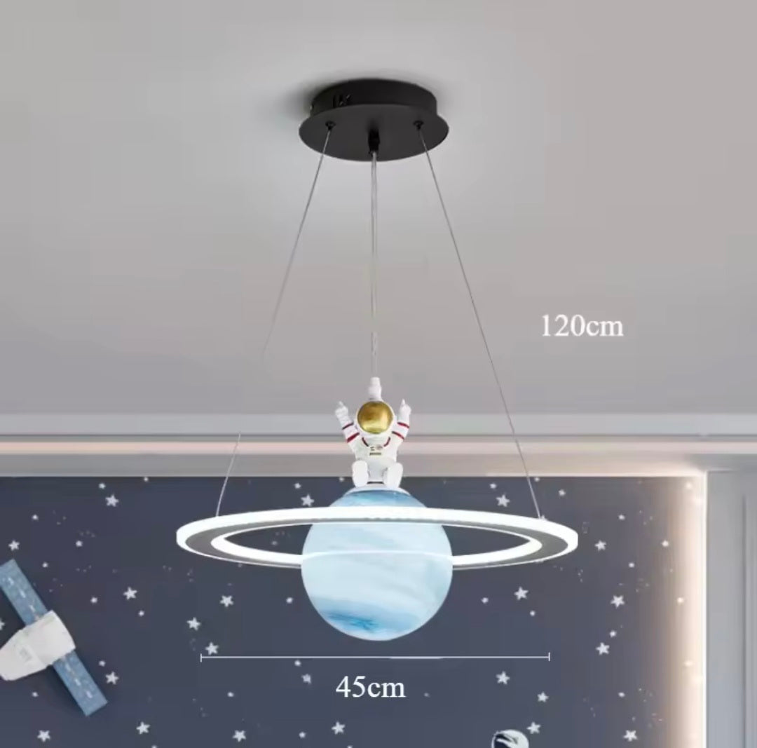 Galaxy World Single Headed Led Astranaut Styled Hanging Light