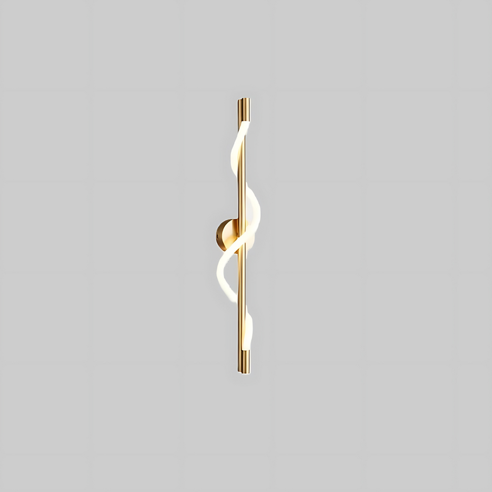 Metallic Double Spiral Modern Led Walllight