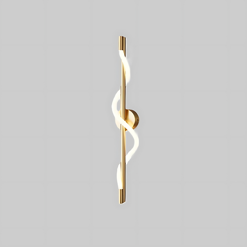 Metallic Double Spiral Modern Led Walllight