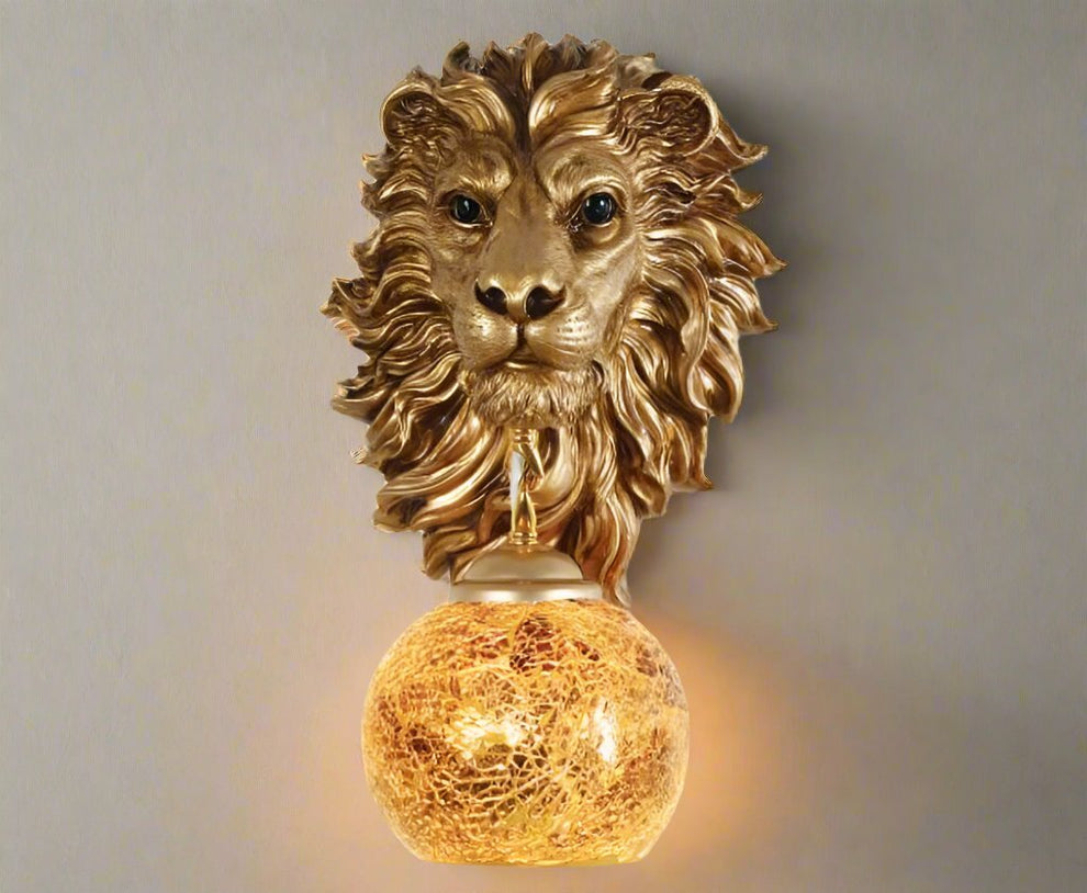 Lion Scripted Wall Lamp