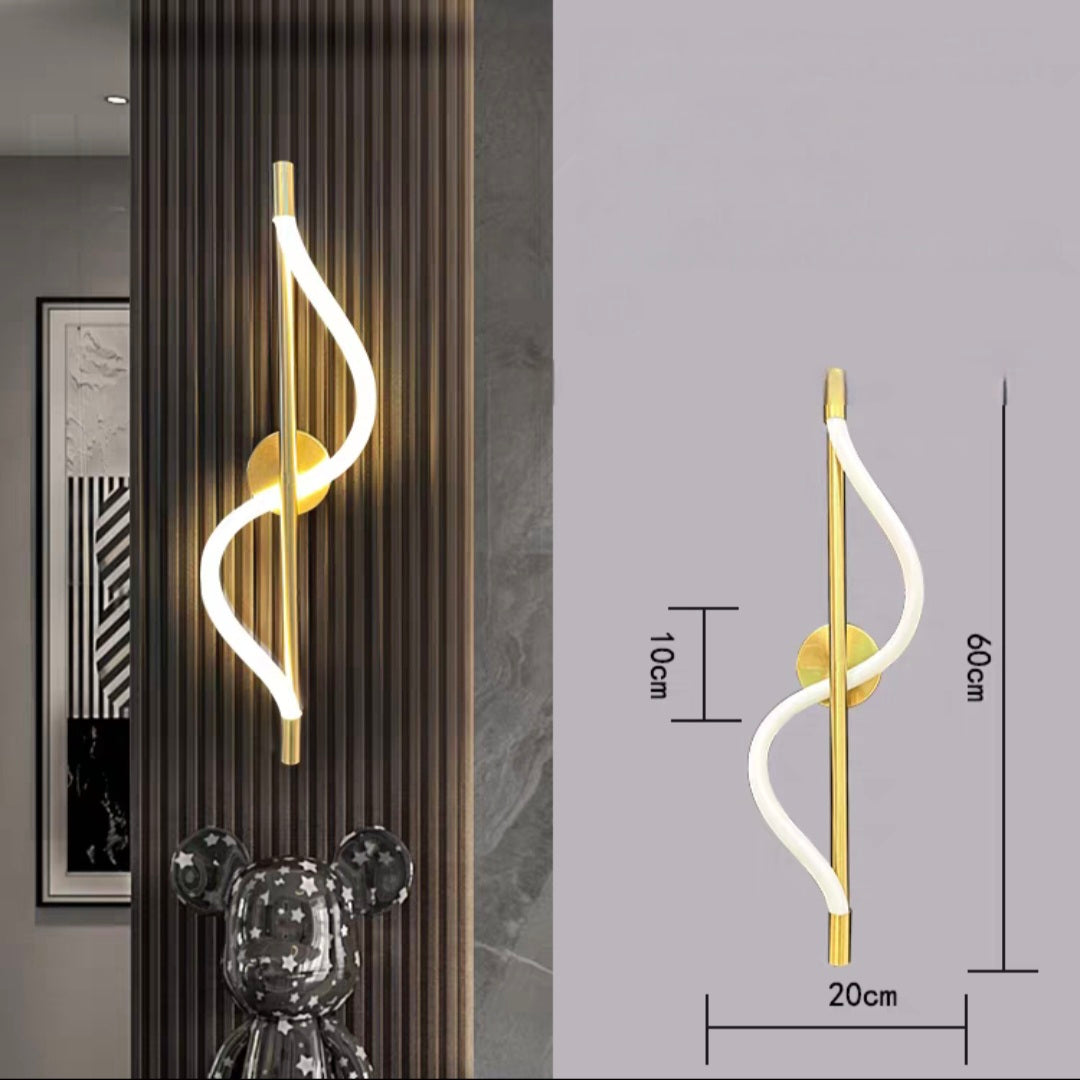 Modern Golden Spiral Warm Led Walllamp