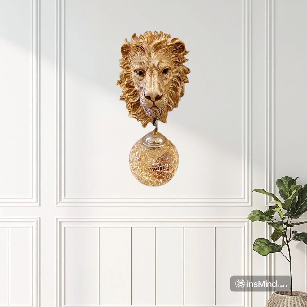 Lion Scripted Wall Lamp
