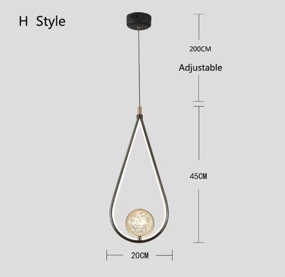 Oval Shaped Led Hanging Single Pandent