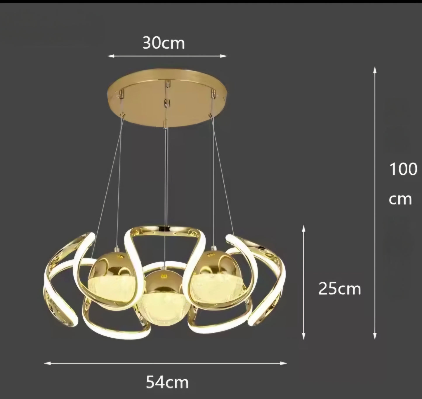 Nordic Golden Led Warm Chandlier Light