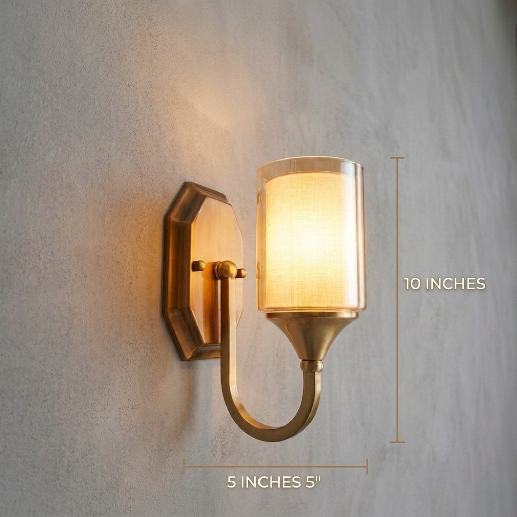 Glass Golden Lamp Wallight