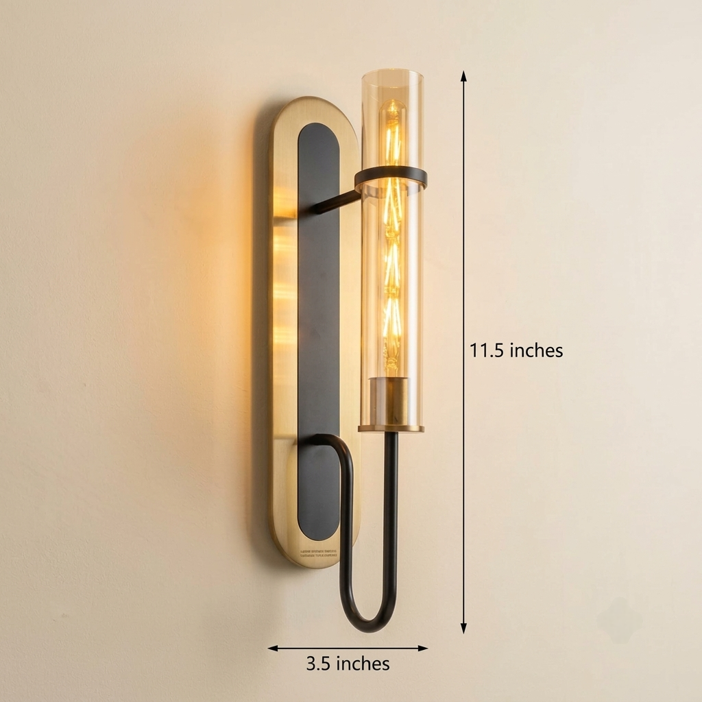 Vintage Metallic Edision Antique Walllight