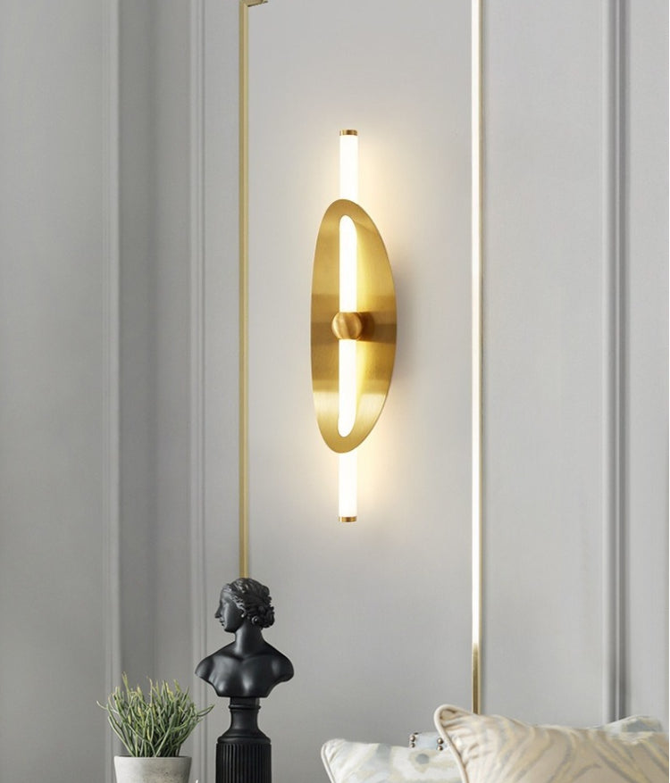 Metallic Straight Stick Glow Led Warm Walllight