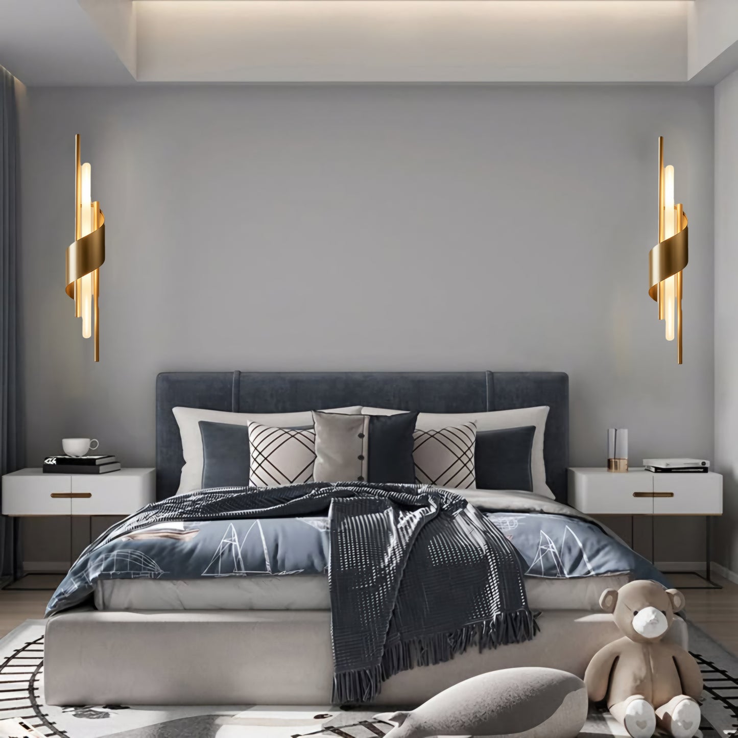 Metallic Modern Stick Glow Led Warm Walllight
