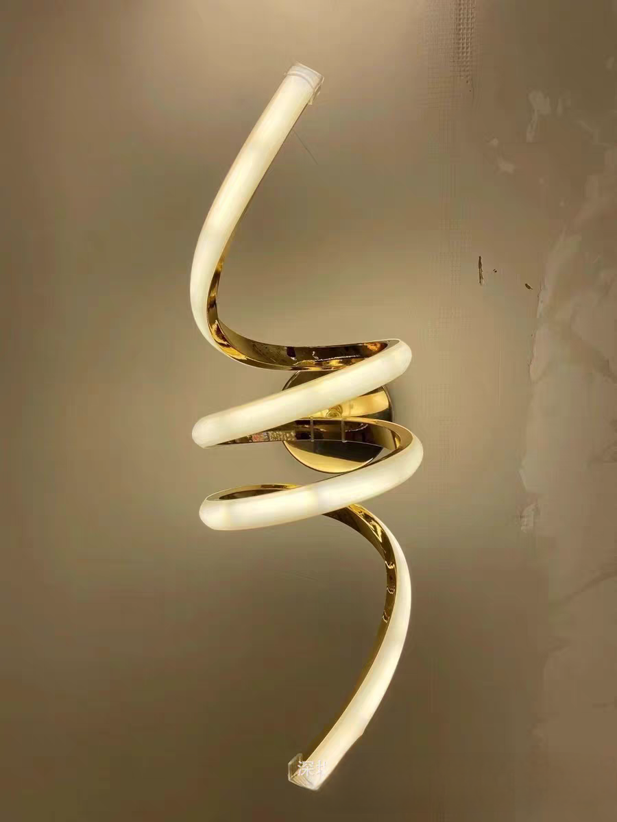 Led Golden Circular Walllight