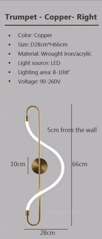 Led Neon S Shaped Wall Lamp