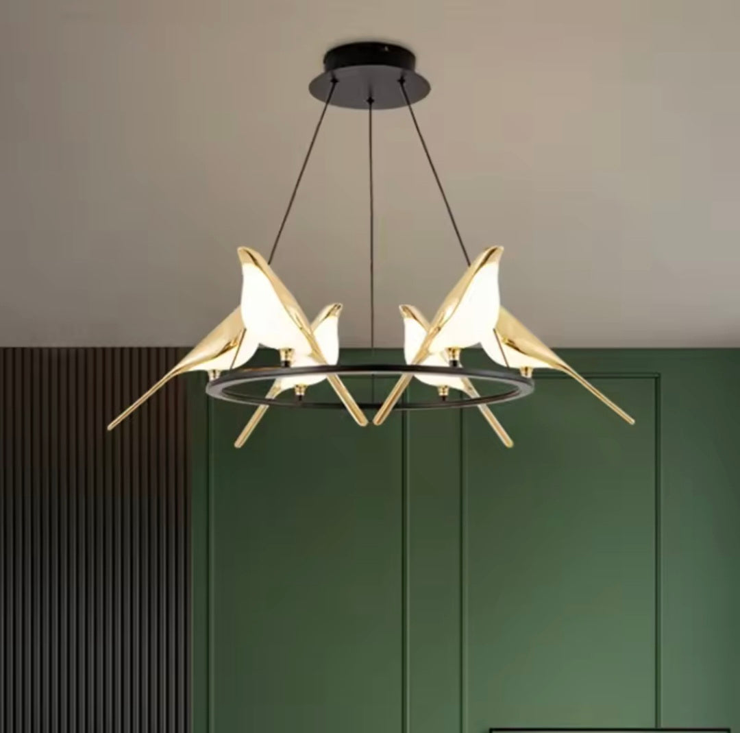 Six Headed Led Sparrow Styled Hanging Light