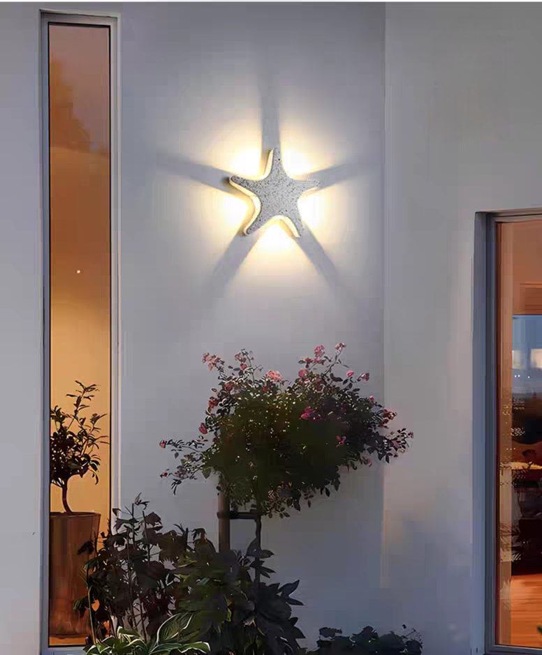 Quad Star Fish Led Elevation Outdoor Wall Light