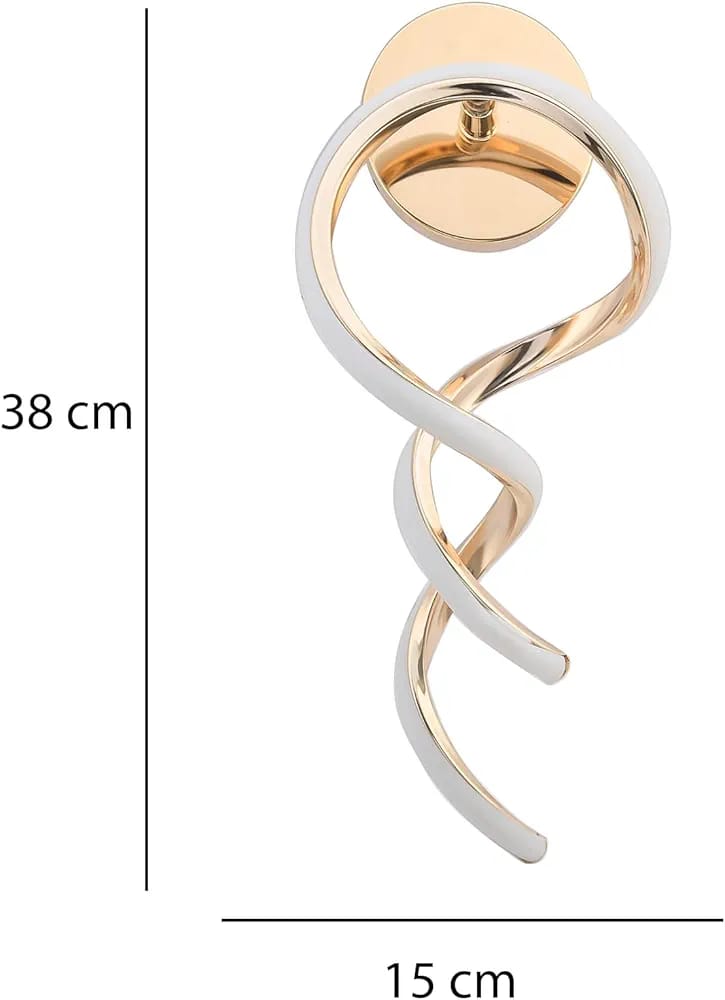 Spiral Modern Golden Led Warm Walllight