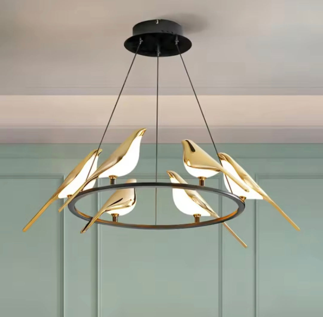 Six Headed Led Sparrow Styled Hanging Light