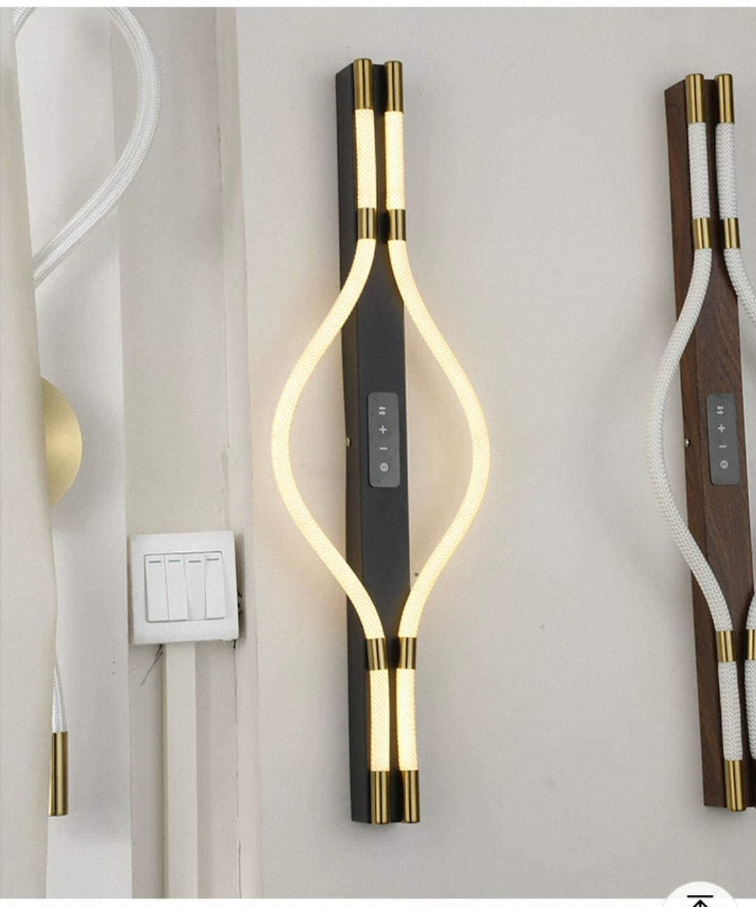 Dimmable Modern Golden Spiral Led Walllamp