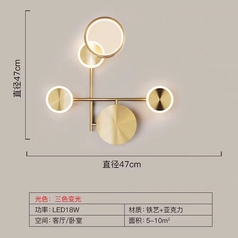 Modern Multi Pendulum Styled Wall Lamp