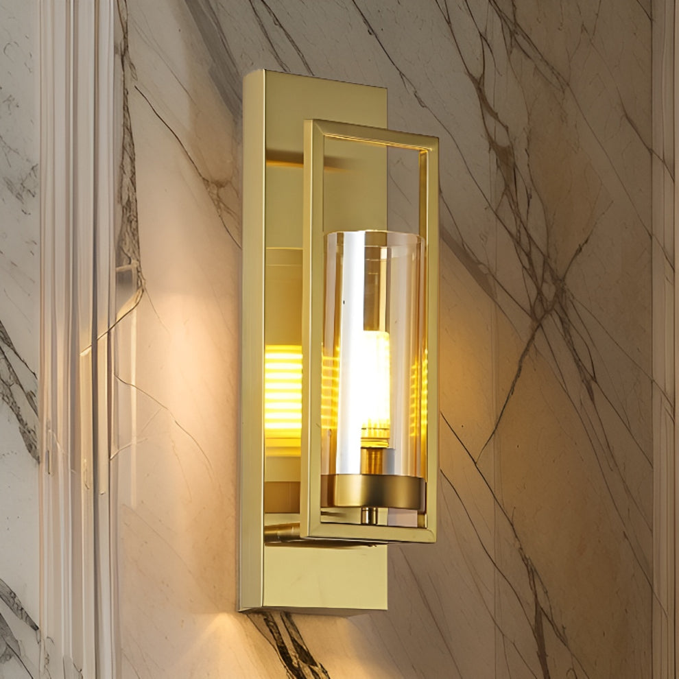 Antique Styled Brass Metal Wall Lamp