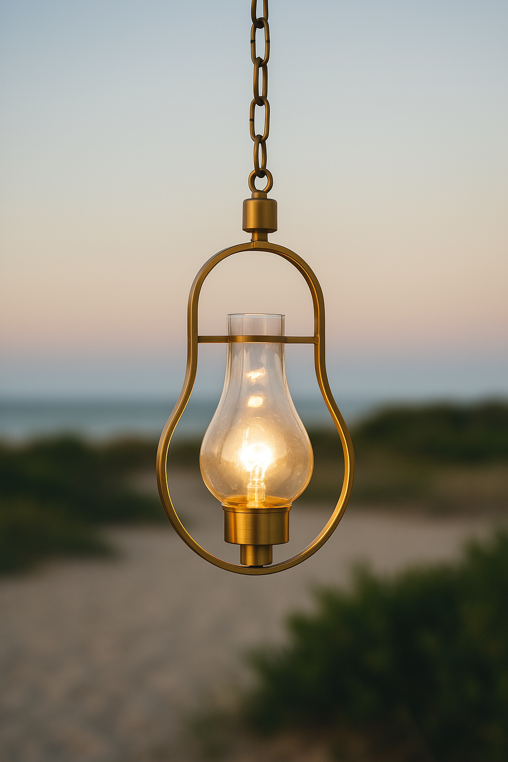Golden Brass Antique Hanging Lamp