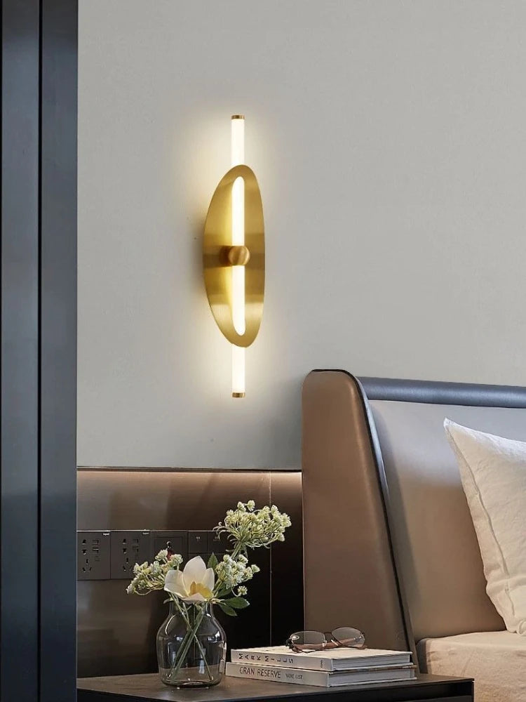 Metallic Straight Stick Glow Led Warm Walllight