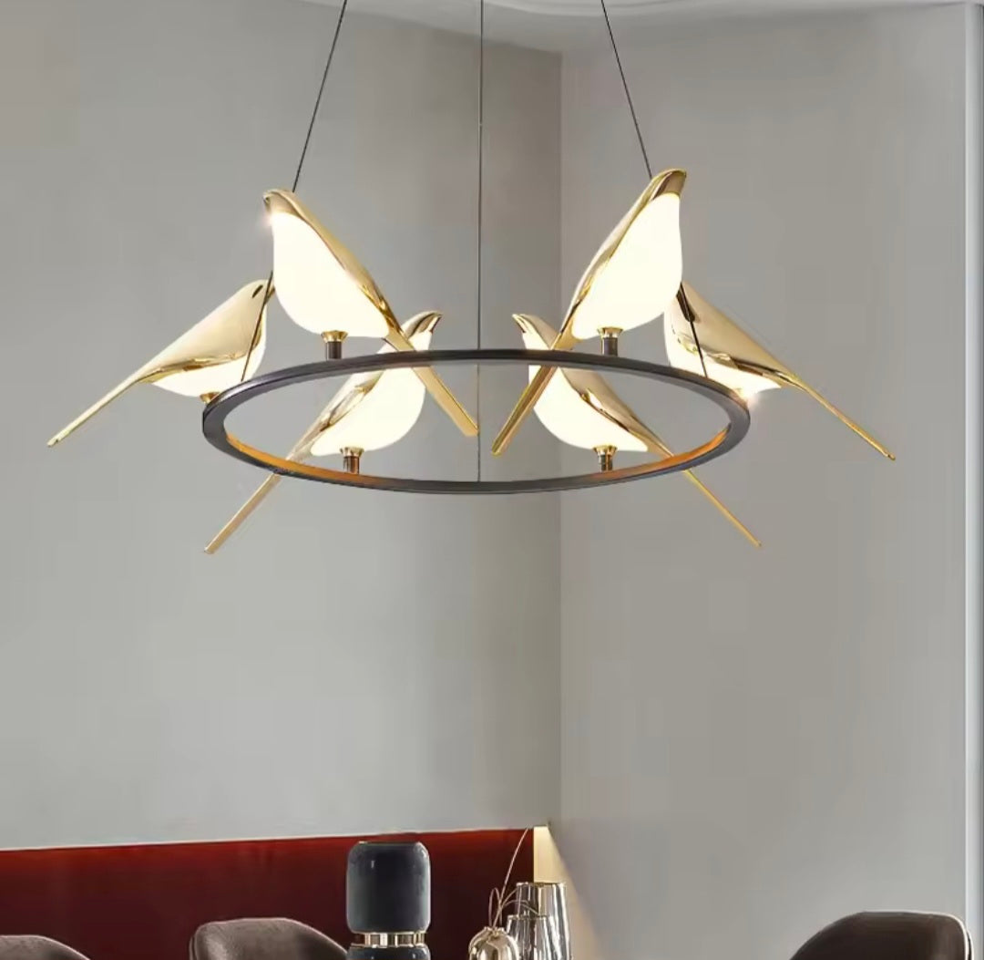 Six Headed Led Sparrow Styled Hanging Light