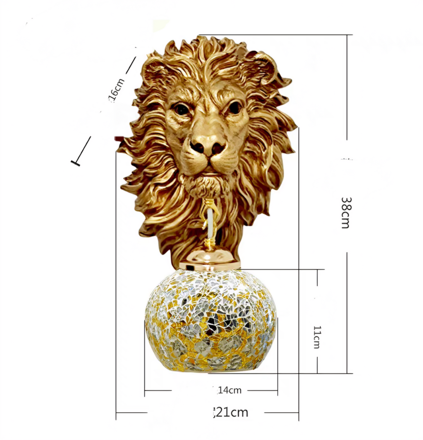Lion Scripted Wall Lamp