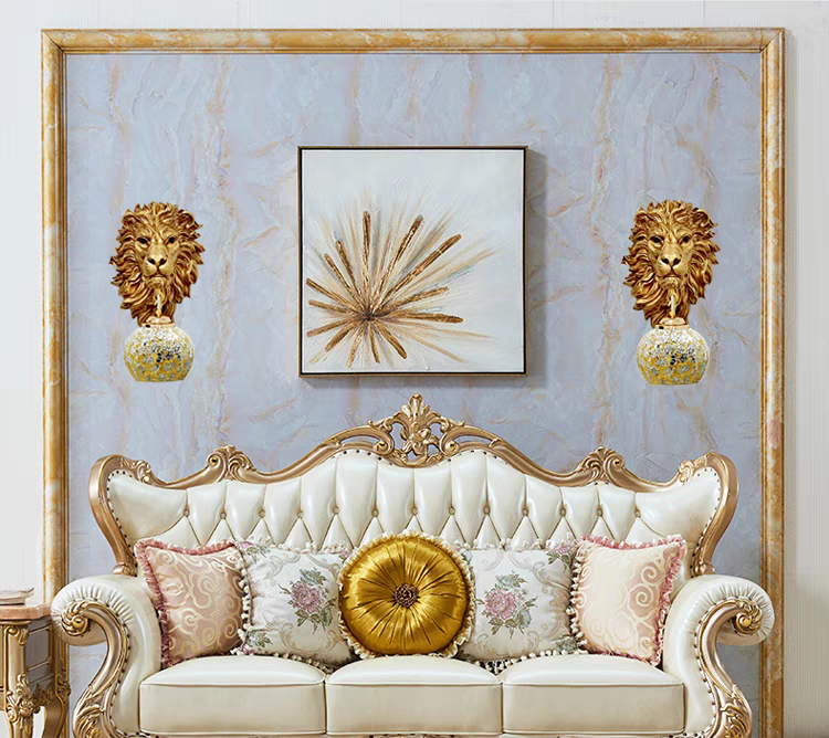 Lion Scripted Wall Lamp