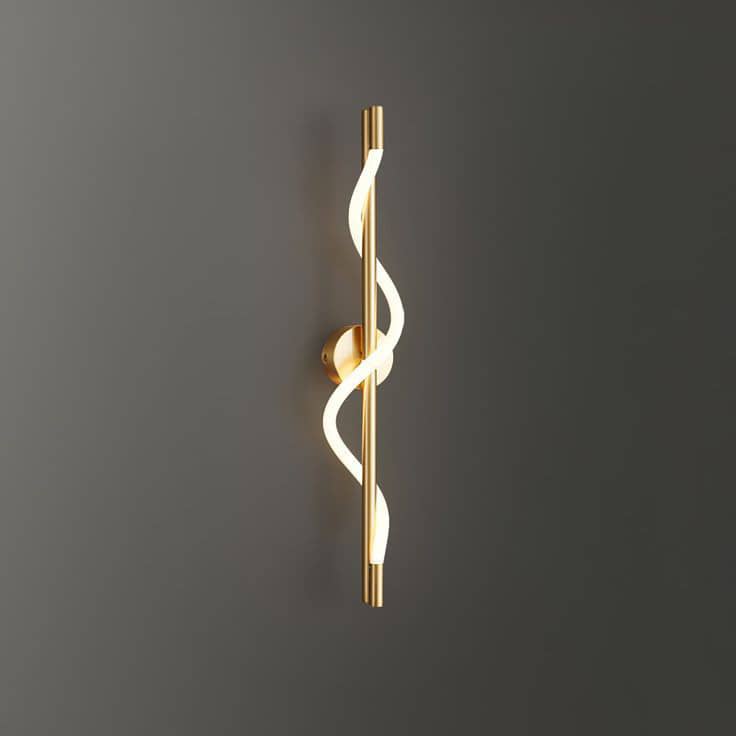 Metallic Double Spiral Modern Led Walllight