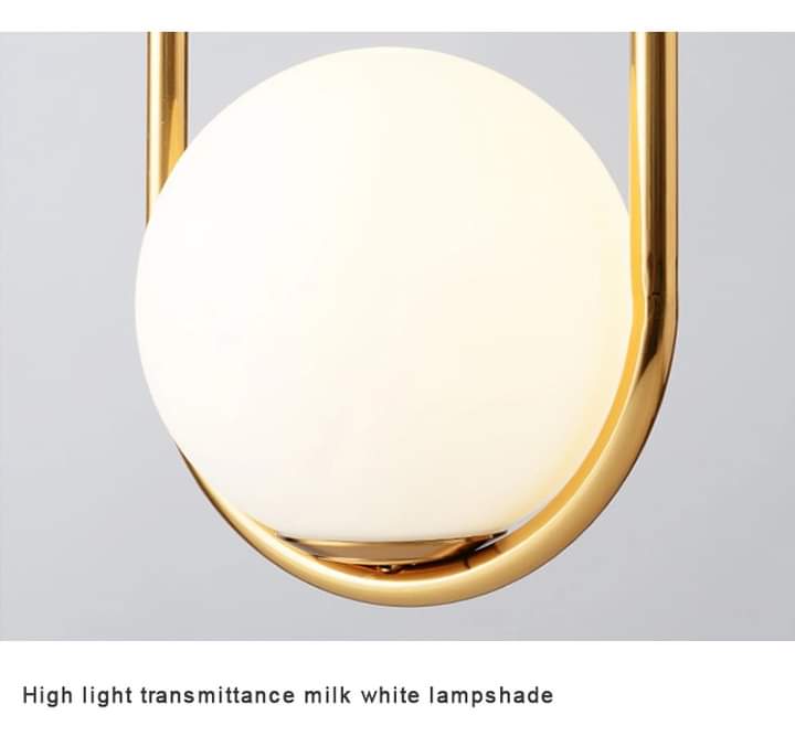 Double Globe Golden Up Down Hanging Light