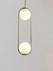 Double Globe Golden Up Down Hanging Light
