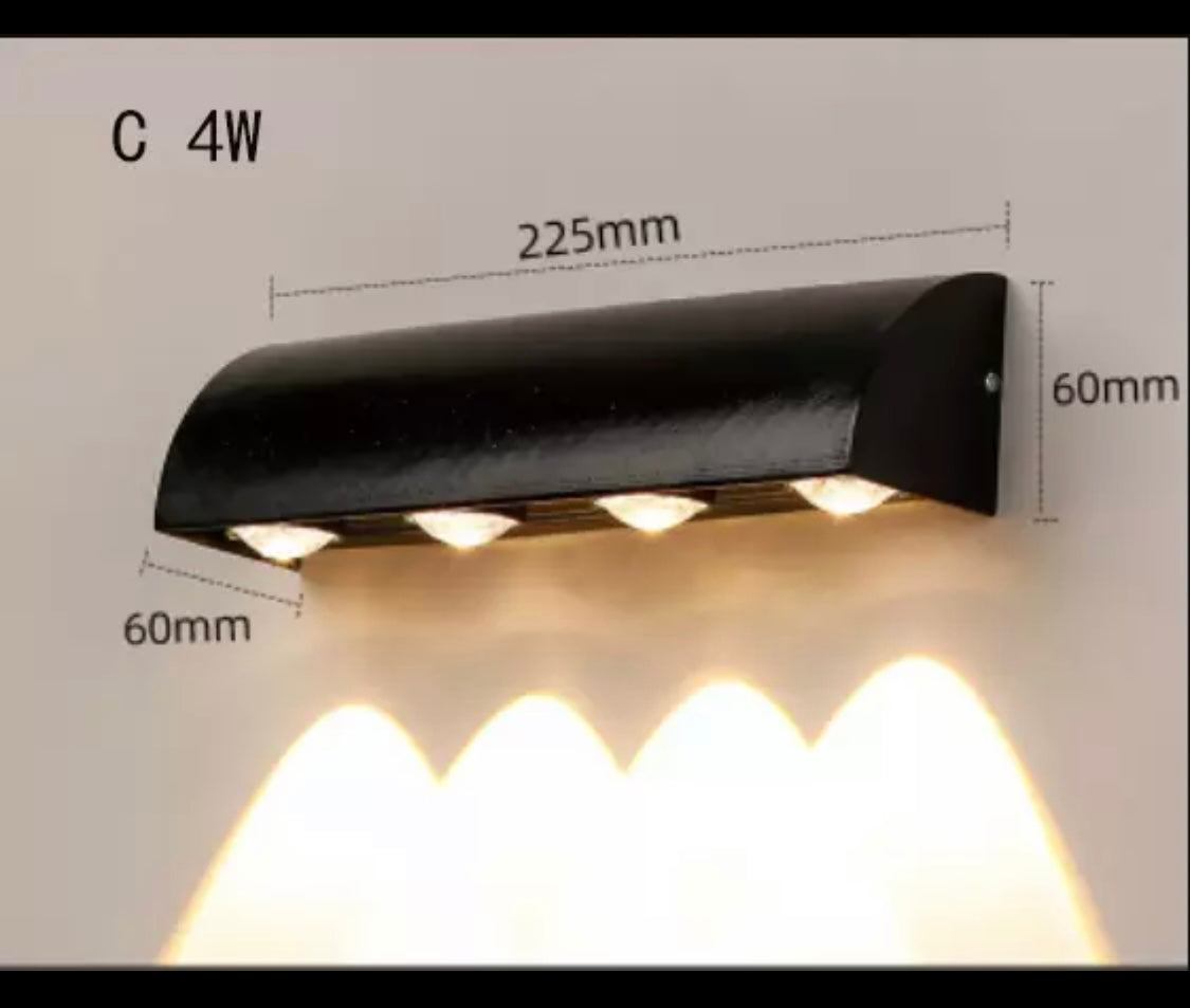 Black One Sided Outdoor WallLamp