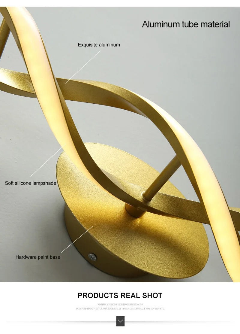 Double Spiral Modern Led Walllight