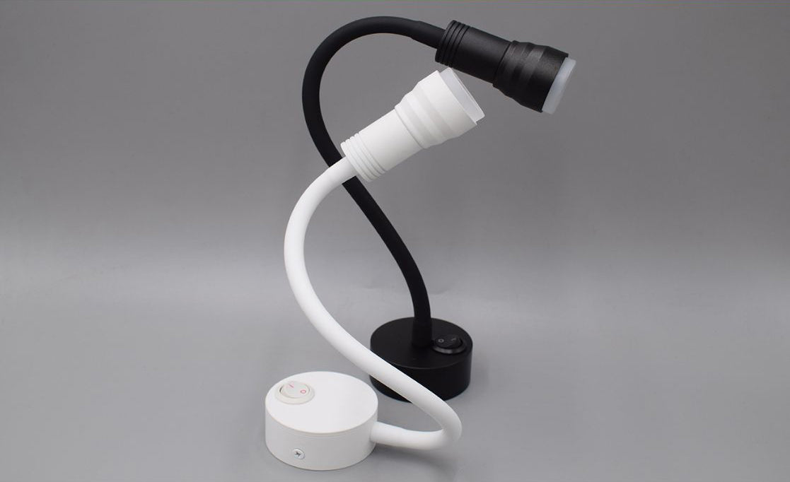 Led 360 Moveable Black & White Spot Study Light