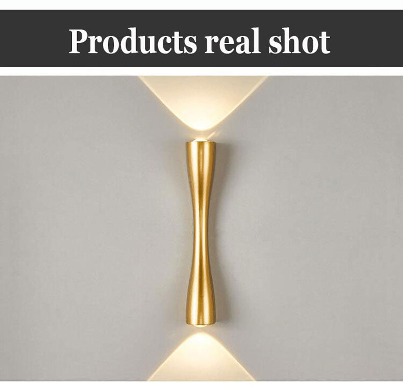 Golden Two Sided Waterproof Outdoor/Indoor Wall Light