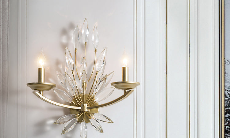 Nordic Golden Brass Metalic Walllight