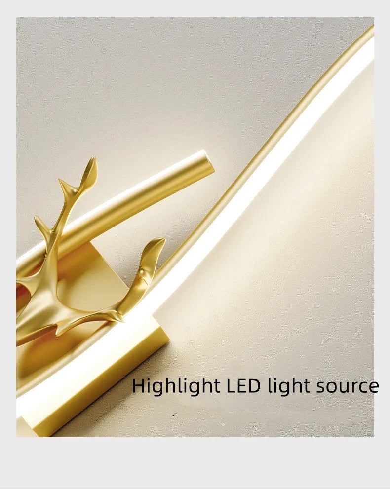 Long Markhor Golden Led Walllamp