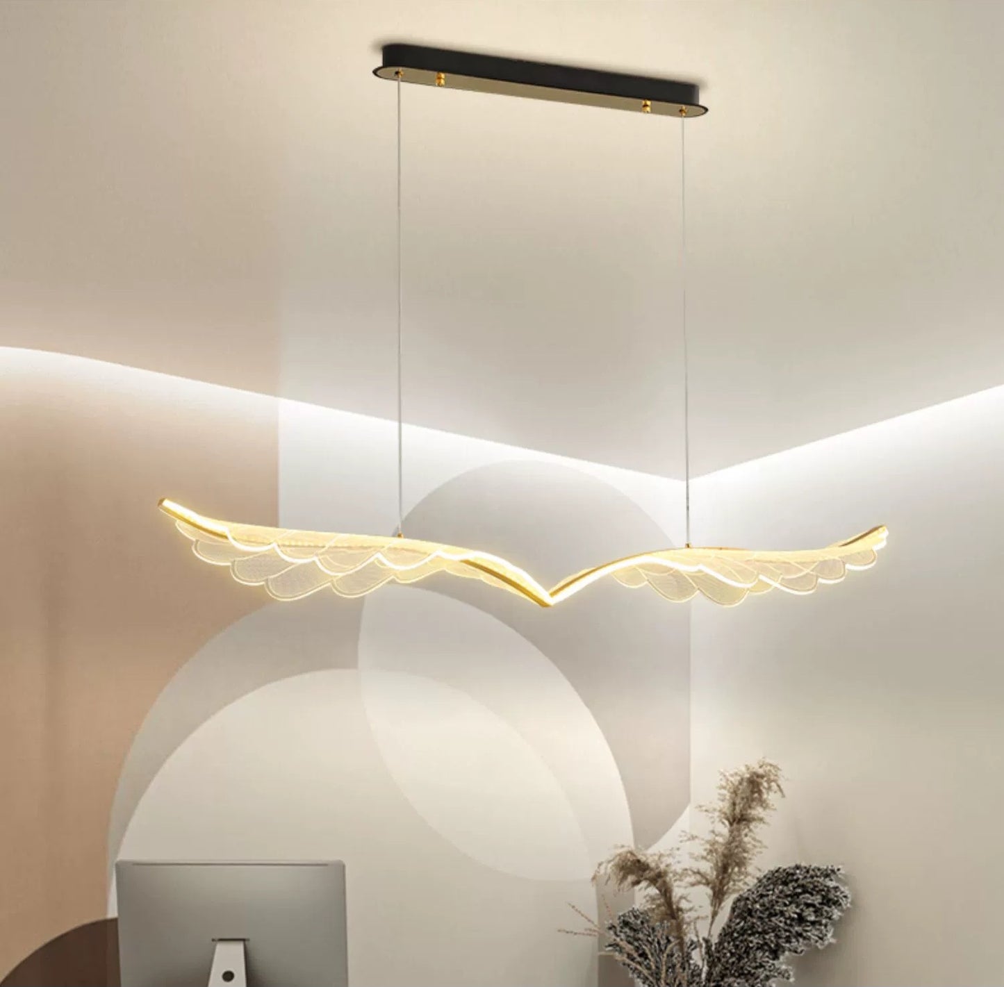 Nordic Golden Aryclic Led Hanging Light