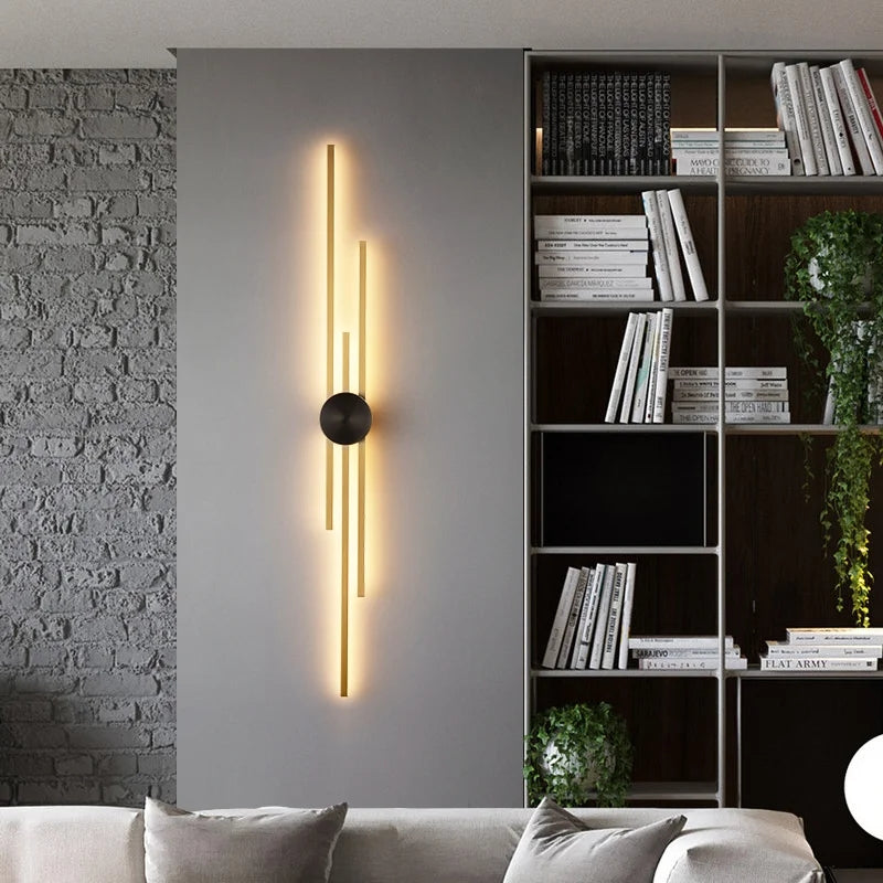 Led Straight Black Modern Walllamp ( 3feets)