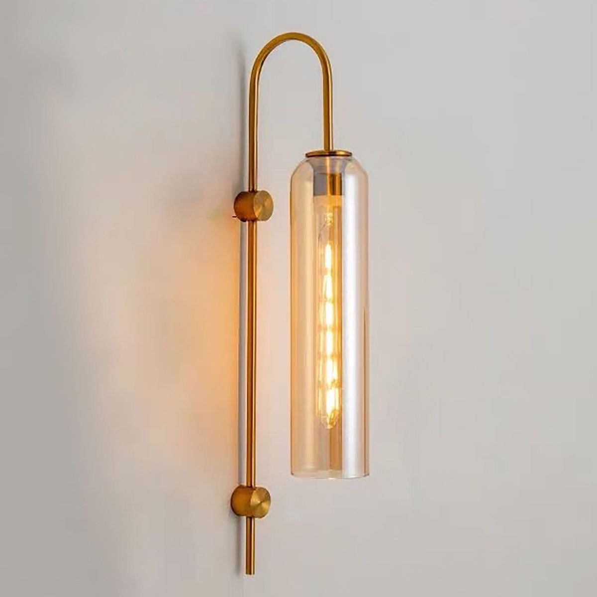 Vintage Edison Long Golden Glass Walllamp